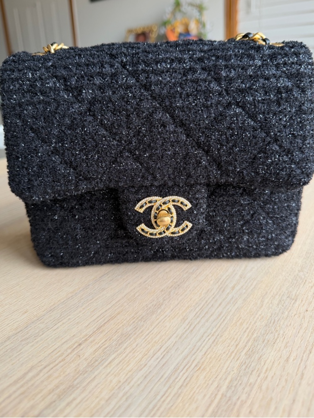 Chanel 2021 tweed flap bag